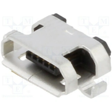 Connector: USB B micro; socket; SMT; PIN: 5; horiz