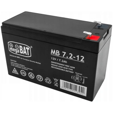 AGM MegaBat 7.2-12 12V 7,2Ah akumulators signalizā