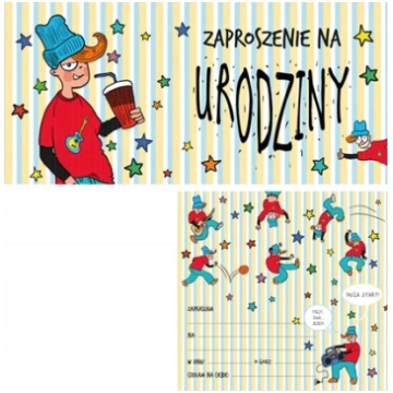HENRY Zaproszenie Urodziny - Chopak (5szt) 5907465