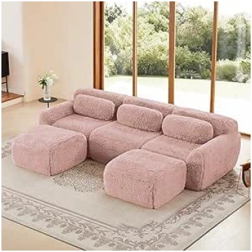 Bladez Modular U-Shaped Corner Sofa Bed with Stool