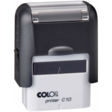 Zīmogs COLOP Printer C10, melns korpuss, zils spil