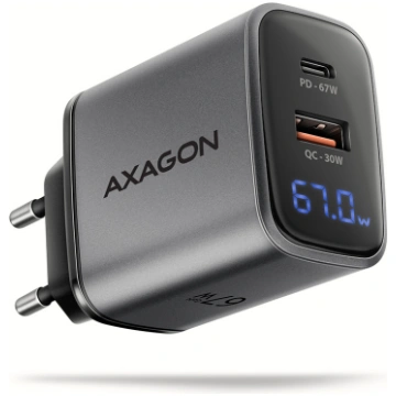 AXAGON ACU-PQ67D GaN Wall charger 67W, USB-A + USB