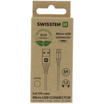 Swissten Eco Friendly Fast Charge 3A Micro USB Dat