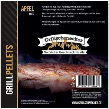 Grillschmecker ābolu grila granulas - koka granula