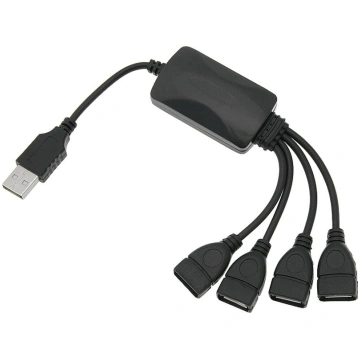 Usb Hub 4 porti, 2.0, melns Blow
