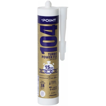Līme-hermētiķis POINT104 Turbo PowerFix, 290ml, ba