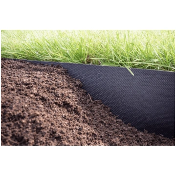Plastmasas zāliena apmale 6 m × 15 cm, melna