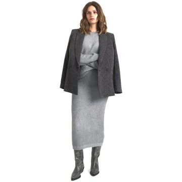 KAOS JEANS LONG PLUSH EFFECT SKIRT QIJLT007 LIGHT 