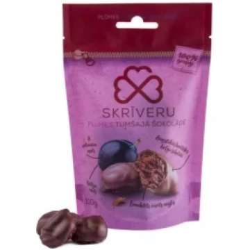 Plūmes tumšajā šokolādē SKRĪVERU, 110g 90216_80