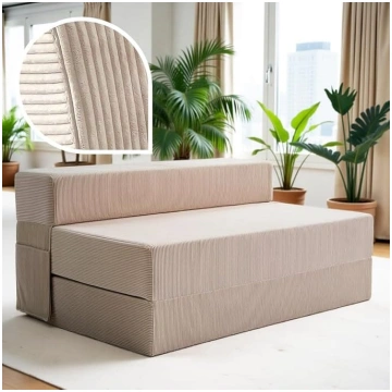 Cord Sofa - Sofa Bed 120 cm Wide, Foldable Sofa Be