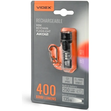 Mini LED lukturītis Videx 400Lm, 5000K, IP66