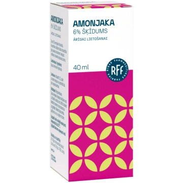 RFF Amonjaka šķīdums 6%, 40 ml RĪGAS FARMACEITISKĀ
