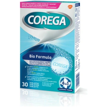 COREGA Bio-Formula 4in1 zobu protēžu tīrīšanas tab