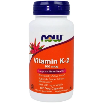 NOW Foods K-2 vitamīns, 100mcg - 100 kapsulas