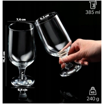 Alus krūze Pokale Glāzes 385 ml 6 gab