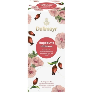 Dallmayr tējas maisiņš – rozes augļu/hibiska tēja,
