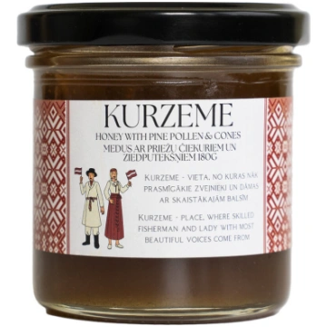Medus ar čiekuriem un priežu ziedputekšņiem 180g