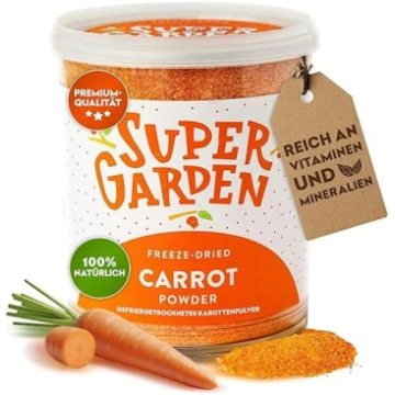 „Super Garden“ liofilizēts burkānu pulveris – 160