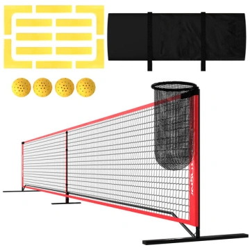 Pickleball tīkls, 6,7 m, sarkans melns, Įvairiaspa