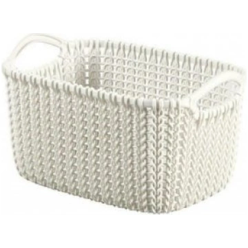 Groziņš Knit XS taisnstūris 3L 25x18x14cm balts pī