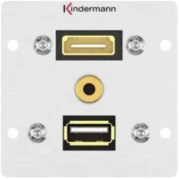 Sokets HDMI + USB A + 3.5mm Kindermann 7444000547
