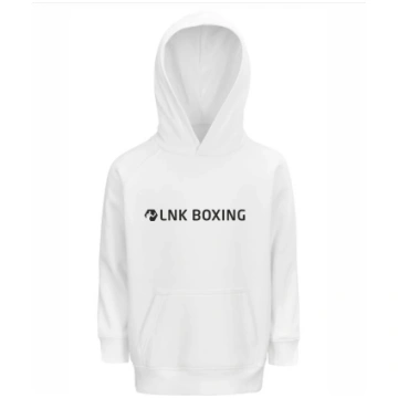 LNK Boxing bērnu hoodie ar izšuvumu balts - white 