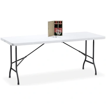 Relaxdays Folding Garden Table, 72 x 180 x 74 cm,