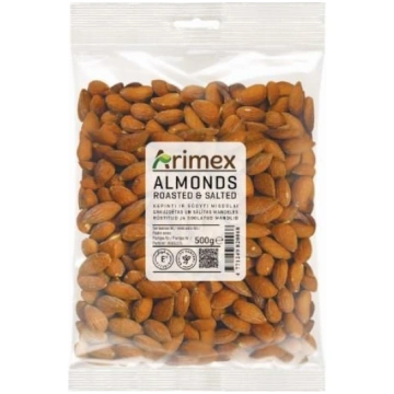 Mandeles grauzdētas, sālītas 500g, ARIMEX (450-105