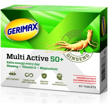 GERIMAX Multi active 50+ tabletes, 60 gab. ORKLA C