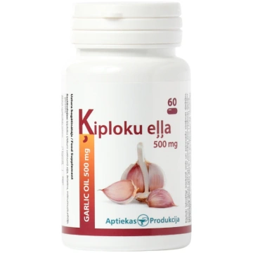 Ķiploku eļļa 500 mg, 60 kapsulas