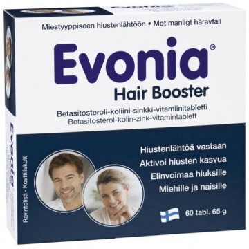 Uztura bagātinātājs Evonia Hair Booster 60 tab. Ha