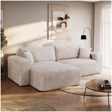 BROMARKT TILIO Corner Sofa with Sleep Function, Cr