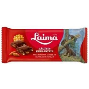 Piena šokolāde Lācītis Ķepainītis LAIMA ar veselām