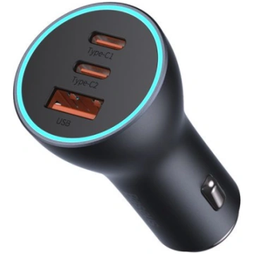 Automašīnas ātrais lādētājs 12-24V 65W USB + 2xUSB