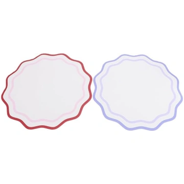 Generic Blumenförmige PU-Leder-Tischsets, Langlebi