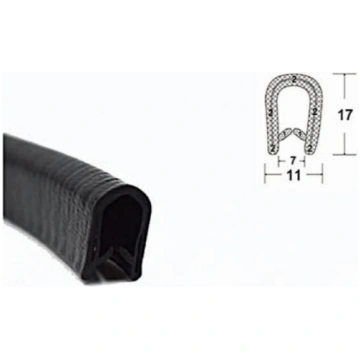 A Pa PVC profils 7x11x17mm BLACK
