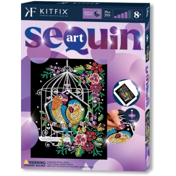 KITFIX Amatniecības komplekts Sequin Art Purple sp