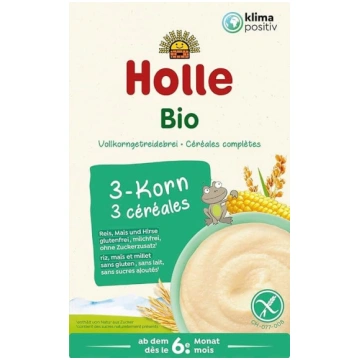 Holle bioloģiskā bērnu putra 3 graudi no rīsiem, k