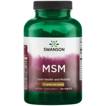 MSM1,5 g, 120 tabletes Swanson