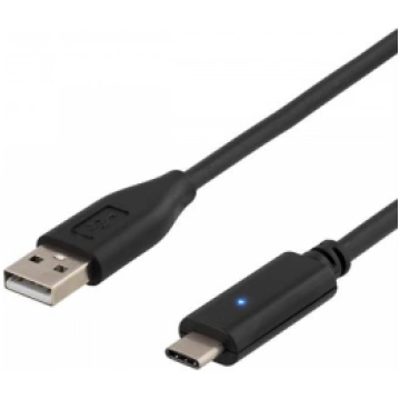 TELEFONA KABELIS DELTAKO USB 2.0 "C-A", 2.M, MELNS
