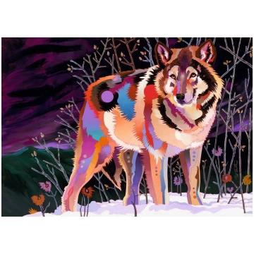 Puzzle Night wolf 1000 Heye