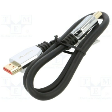 Cable; HDMI plug,both sides; rubber; HDMI 2.1; 1.8