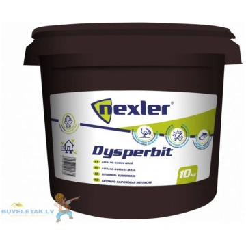 Mastika bituma Nexler dysperbit 10kg ūdens bāzes 3