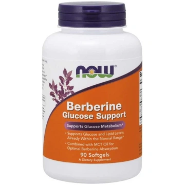 NOW Foods Berberine glikozes atbalsts - 90 kapsula