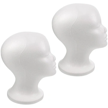 Styropor Kopf Modell 2 Stück Schaumkopf Mannequin 