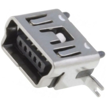 Connector: USB B mini; socket; SMT; vertical; USB 