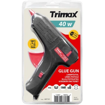 Līmes pistole TRIMAX 40W, D-11 mm, Melna