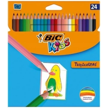 Bic Krāsainie zīmuļi Tropicolors 24 krāsu komplekt
