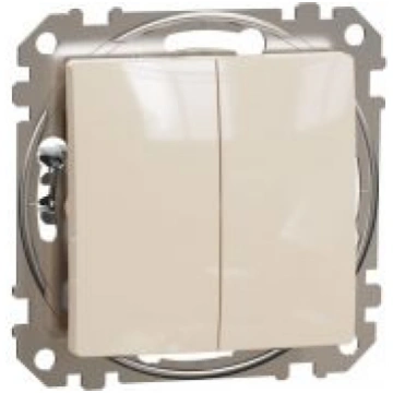 Dubultpārslēdzis 10AX bēšs Sedna Design SDD112108 