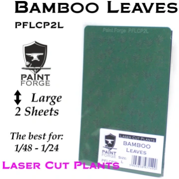 Laser Cut Plants - Bamboo Leaves, Size L (2 Sheets